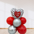 I Love You Balloon Stack with heart-shaped foil and latex balloons, perfect for romantic celebrations.