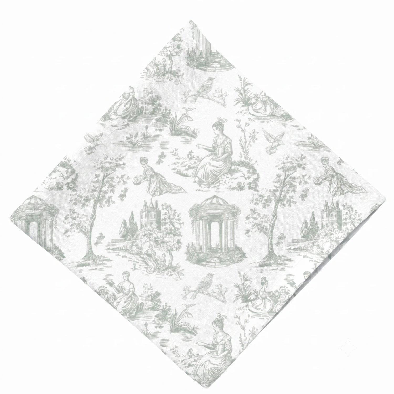 Sage Green Toile Napkin