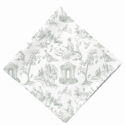 Sage Green Toile Napkin