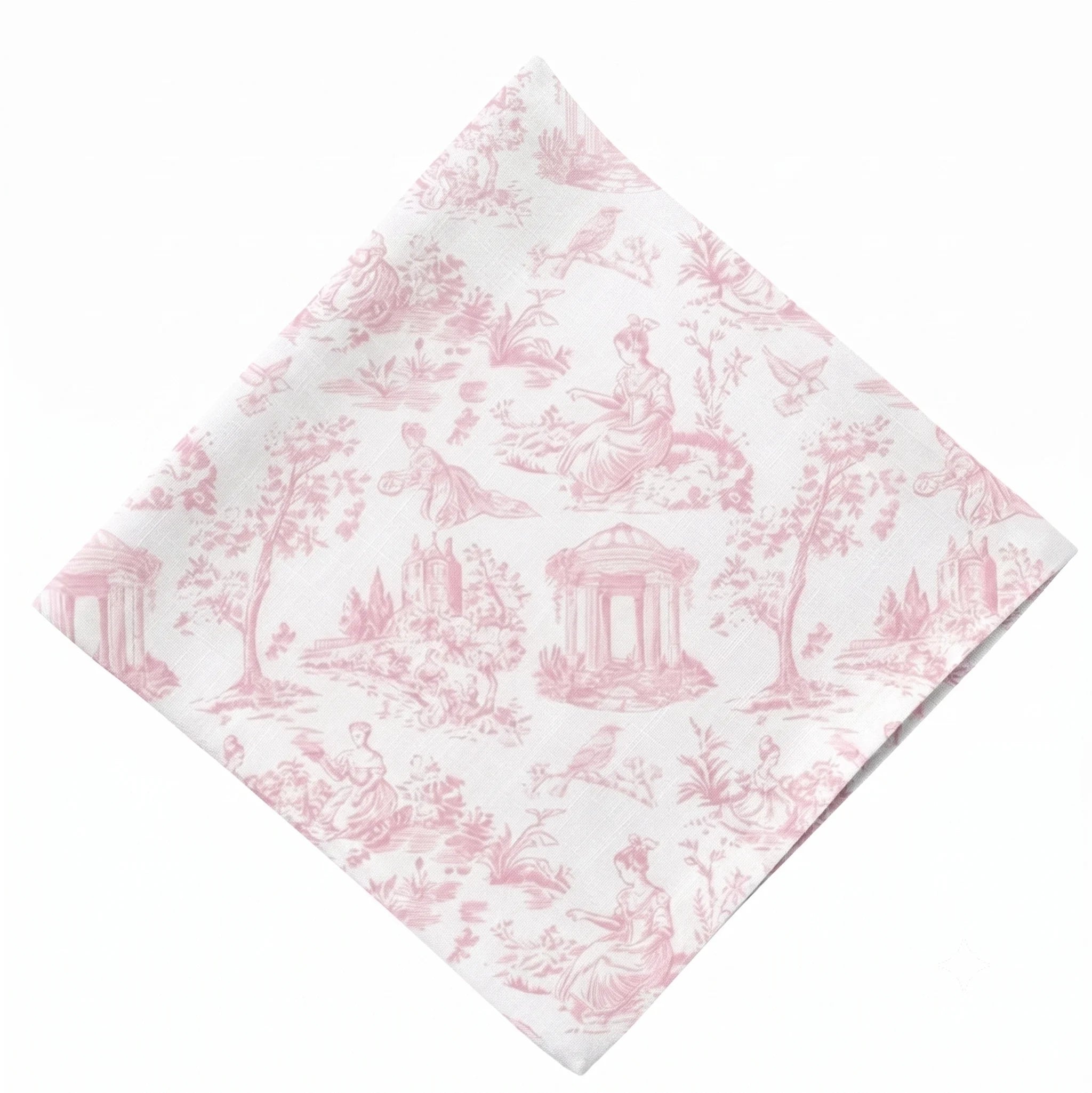 Blush Pink Toile Napkin