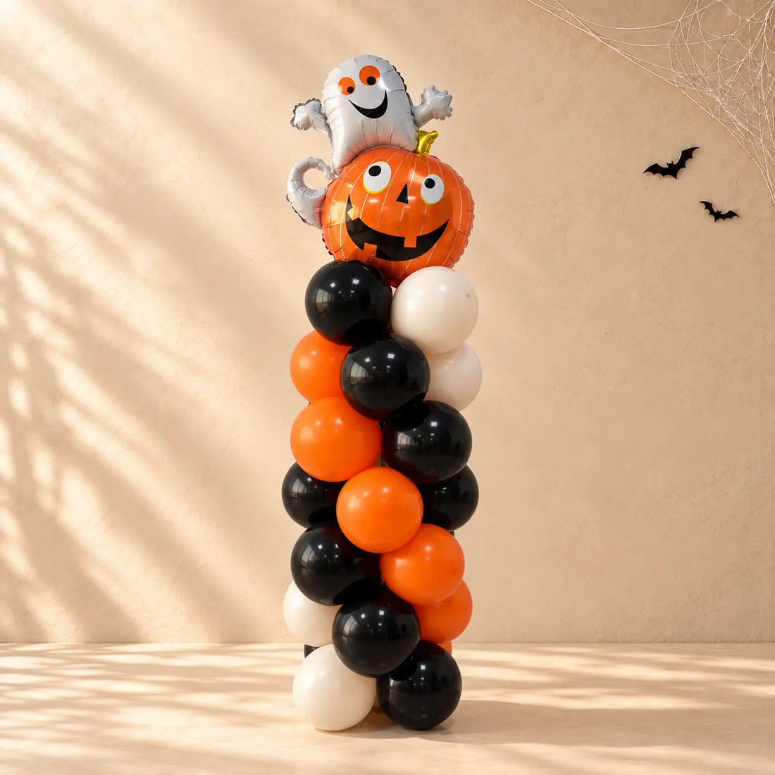 Halloween Ghost &amp; Pumpkin Balloon Pillar
