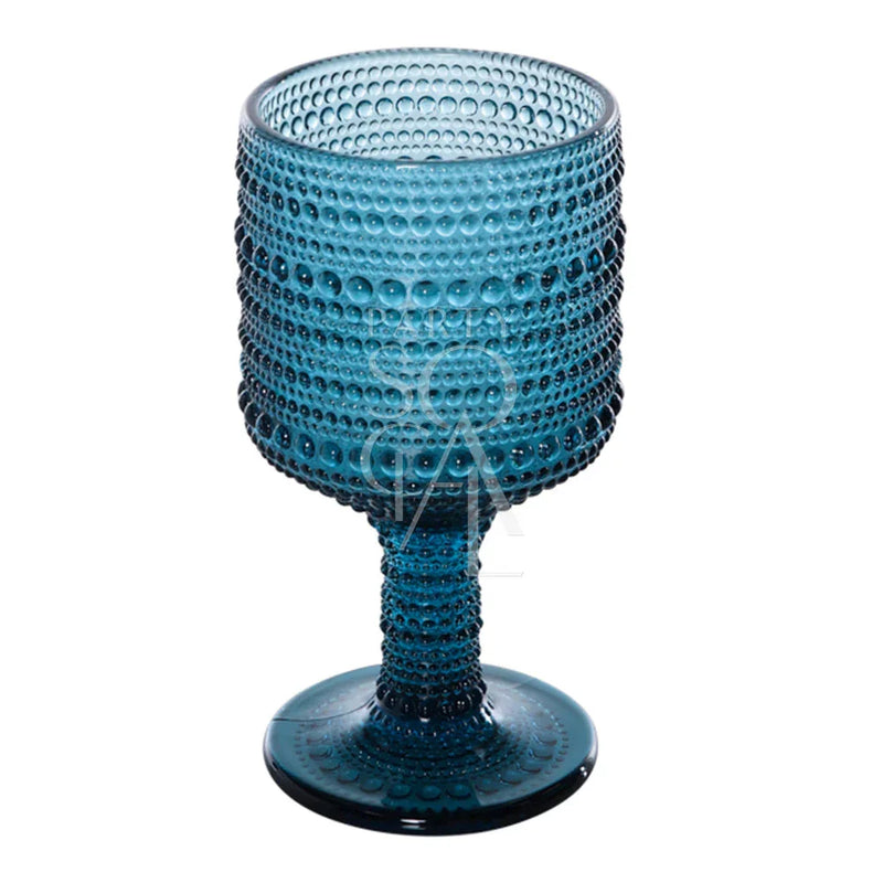 Navy Blue Vintage Pearl Goblet