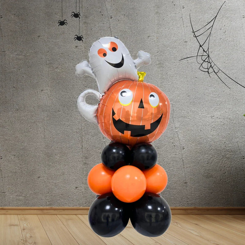 Air Filled Ghost Pumpkin Balloon Stack