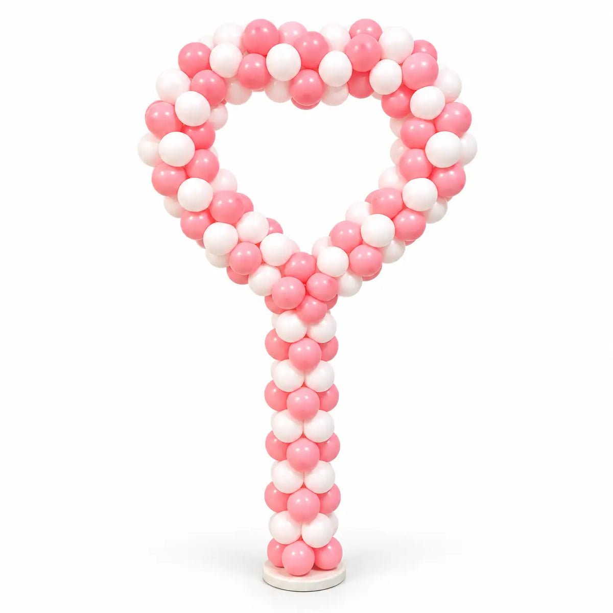 Pink &amp; White Heart Balloon Display
