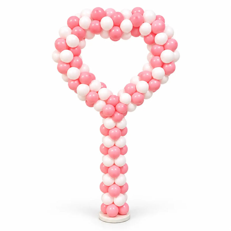 Pink & White Heart Balloon Display