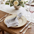 Light Grey Scalloped Linen Napkins - Set of 4, featuring elegant scalloped edges with white embroidery, layered for a refined table setting. Perfect for events and modern dining.