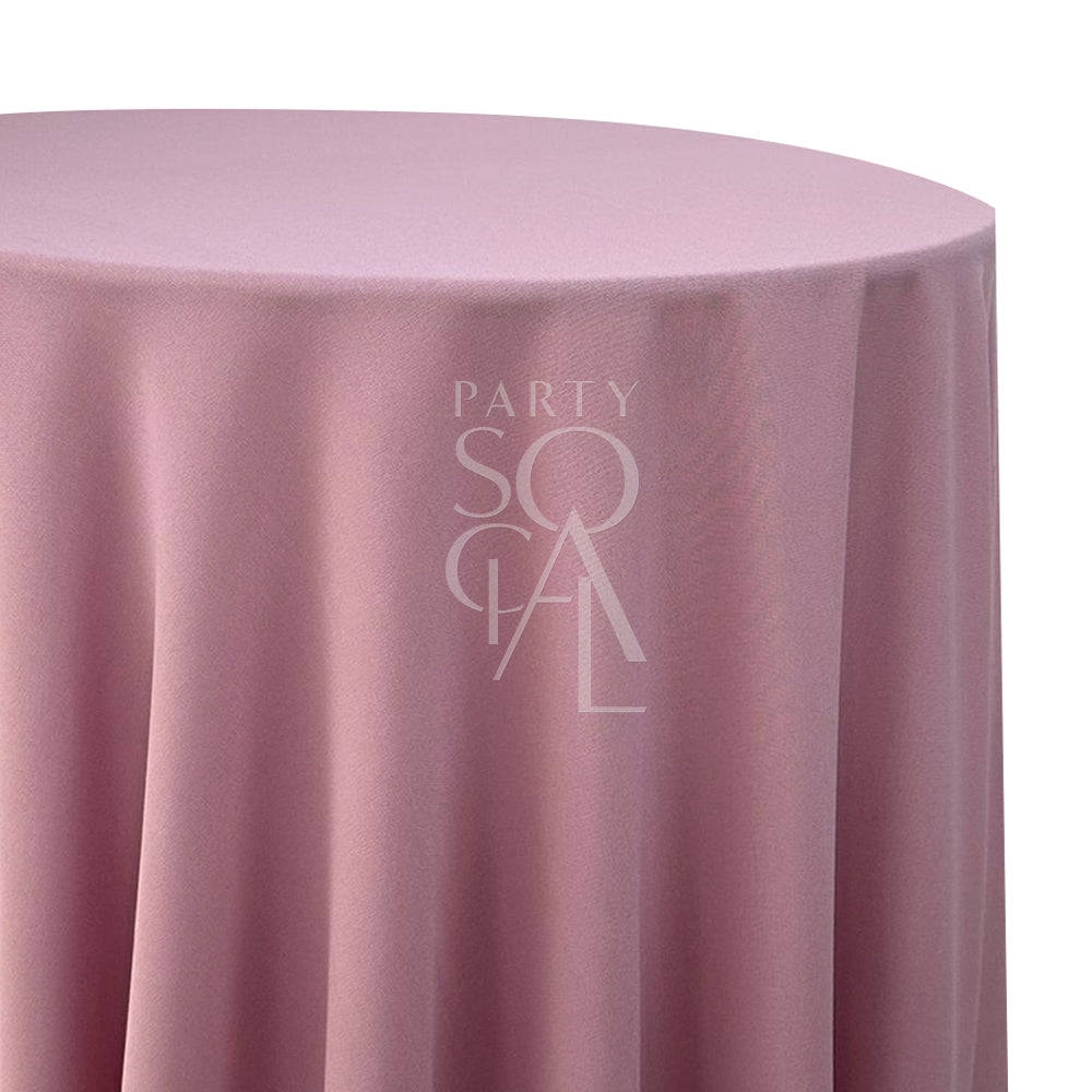 Round cotton linen tablecloth, perfect for special occasions, showcasing premium fabric quality. Ideal for enhancing party settings with elegance and style.