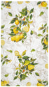 Limoncello Citrus Pure Linen Tablecloth features a vibrant botanical lemon print on premium linen, perfect for adding elegance to any party or dining setting.