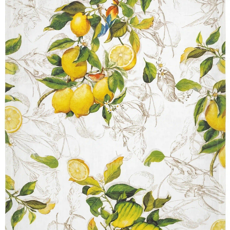 Limoncello Citrus Pure Linen Tablecloth