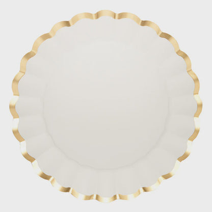 Lotus Paper Charger Plate- 8 Per Package