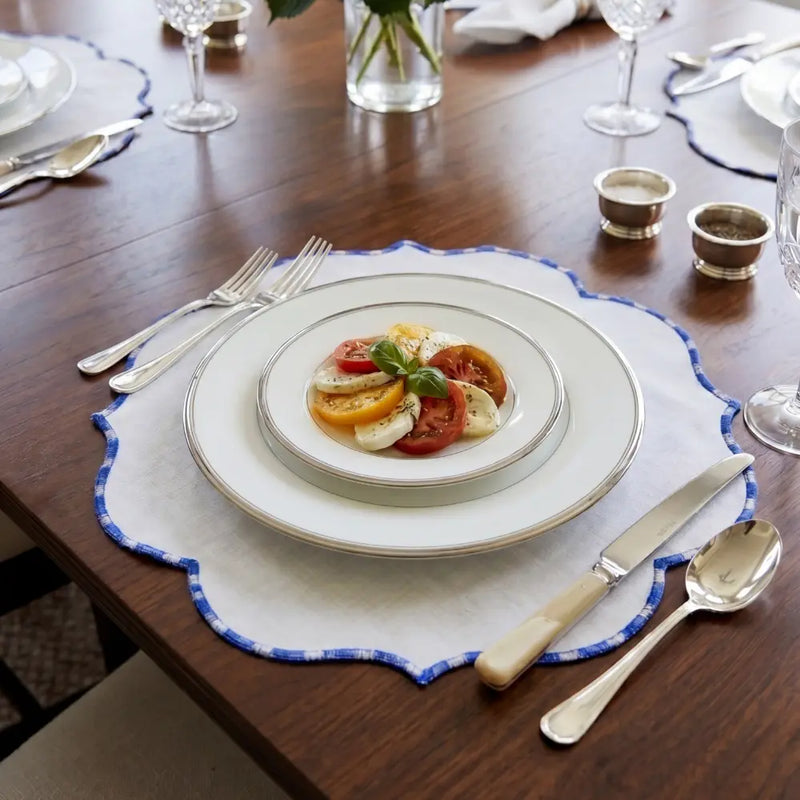 Blue Lotus Pure Linen Placemat - Set of 2