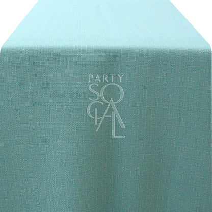 LINEN BLEND TABLE RUNNERS showcasing a close-up of the premium fabric texture, ideal for enhancing elegant table settings at special occasions.