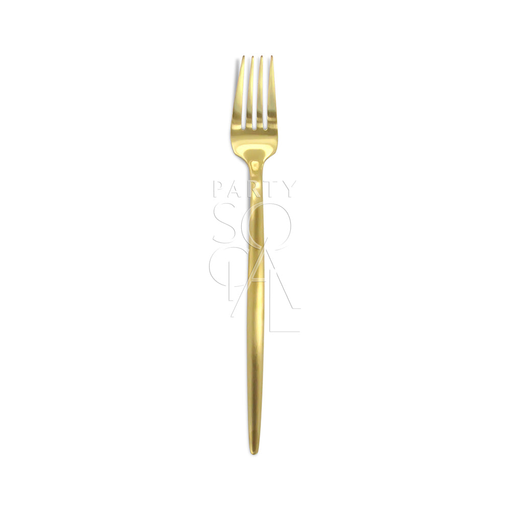 CUTLERY MODERN GOLD fork, elegantly designed for dramatic table settings, perfect for enhancing any dining experience. Ideal for weddings, dinner parties, and special occasions.