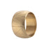 NAPKIN RING- BRASS TEXTURED DOME: Decorative brass napkin-ring with diagonal engravings, ideal for enhancing any tablescape at weddings or special occasions.