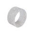 NAPKIN RING - DIAMANTE ROUND: A sparkling, transparent cuff of clear faceted beads, perfect for adding elegance to any party tablescape.