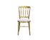 NAPOLEON GOLD CHAIR with a white cushion, featuring an elegant armless design ideal for weddings and corporate events.