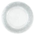 Charger Plate - Glass Silver Ruffle: A decorative glass charger with a ruffled edge, perfect for adding elegance to wedding or event table settings.