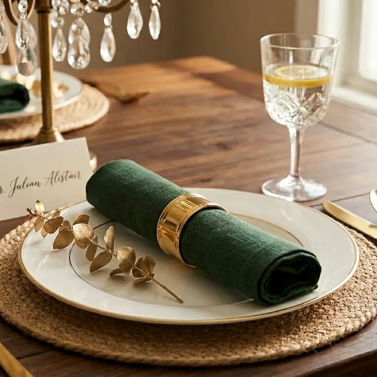 Napkin Ring - Simple Gold Lined