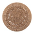 Natural Raffia Fringe Round Placemat - Set of 4, featuring intricate circular weaving and a fringed edge, perfect for casual dining and stylish coastal tablescapes.