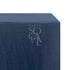 Rectangular tablecloth linen blend featuring a subtle logo, ideal for special occasions. Perfect for enhancing party and event settings.