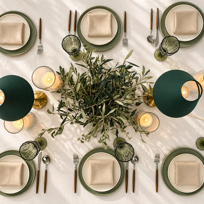 Serene Green Dinner Table Setup