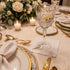 Ornament Pure Linen Coaster - 4 per pack, a white placemat with gold embroidery, perfect for elegant table setups.