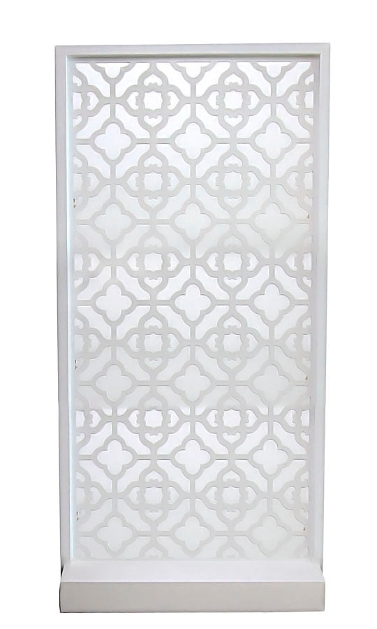 MOROCCAN WOODEN PANEL featuring intricate symmetrical patterns, suitable for enhancing event spaces, measuring 85cm x 213cm, ideal for creating a Moroccan-themed ambiance.