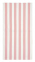 Tablecloth with pink and white vertical stripes on a white background