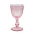 Navy Blue Vintage Diamond Goblet with textured diamond-cut pattern and faceted stem, perfect for enhancing table settings at parties and events.