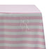 SMALL STRIPES RECTANGULAR TABLECLOTH featuring pink and white stripes, ideal for elevating any dining setup with a premium look.