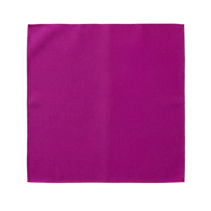 Polycotton Napkins, 4 per pack, showcasing a magenta square design, ideal for enhancing dinner table settings with reusable, easy-care polyester fabric.