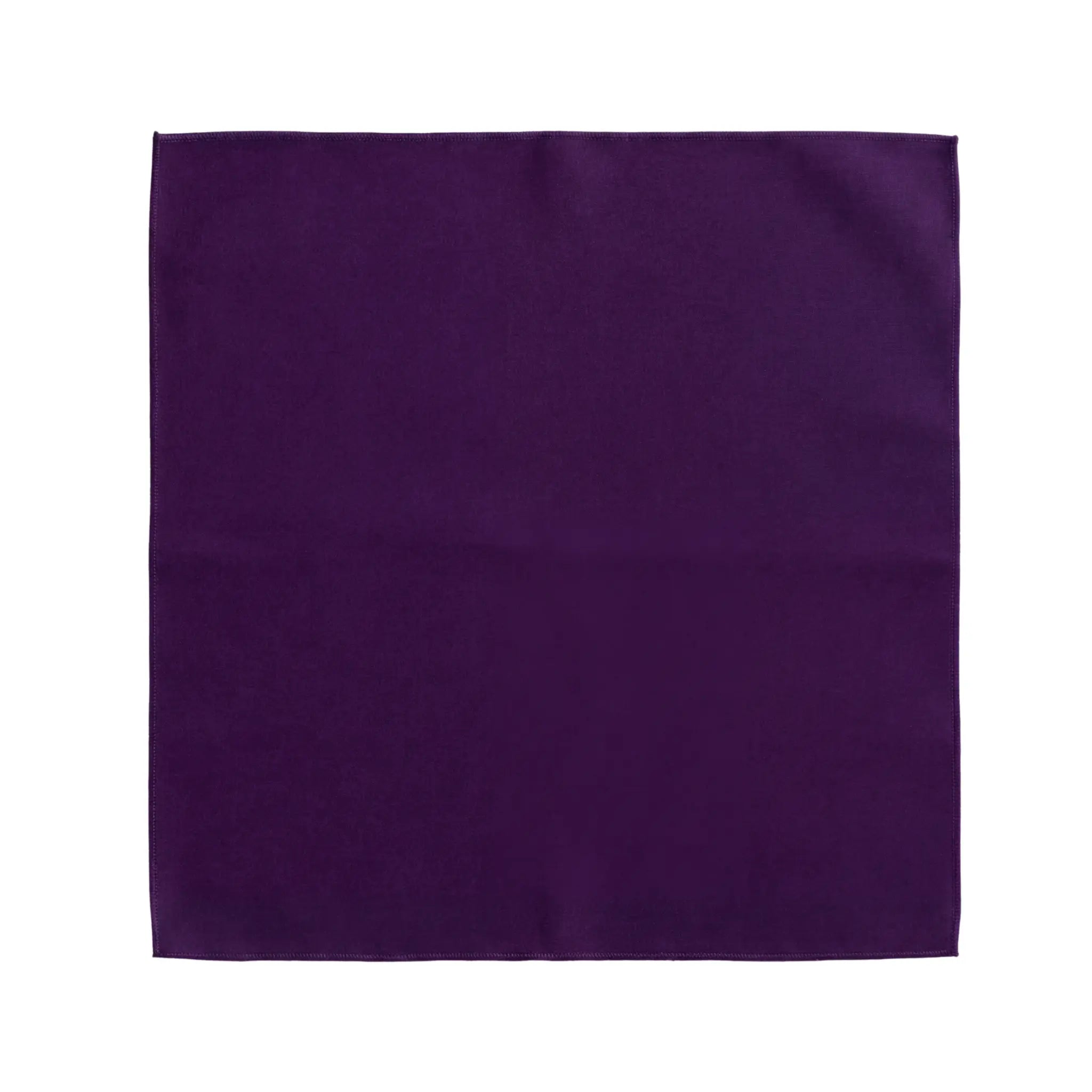 Polycotton Napkins- 4 per pack: A flat, square deep purple cloth napkin, perfect for enhancing dinner settings. Durable, reusable, and ideal for any event.