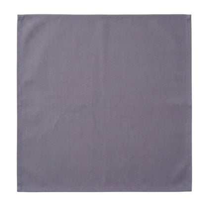 Polycotton Napkins- 4 per pack; plain gray, stitched edges, ideal for dining settings. Durable and reusable, perfect for enhancing any party or event table.