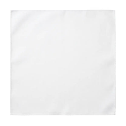 Polycotton Napkins, 4 per pack, feature a plain white square design with hemmed edges, perfect for enhancing any dining table setting.