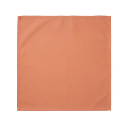 Polycotton Napkins, 4 per pack, featuring a square, solid terracotta design, ideal for enhancing dinner table settings.