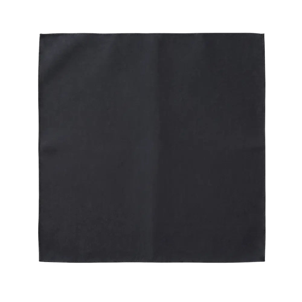 Polycotton Napkins- 4 per pack: Solid-black, neatly stitched dinner napkins, 50x50cm, perfect for enhancing any table setting. Ideal for parties and special occasions.