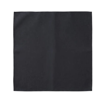 Polycotton Napkins- 4 per pack: Solid-black, neatly stitched dinner napkins, 50x50cm, perfect for enhancing any table setting. Ideal for parties and special occasions.