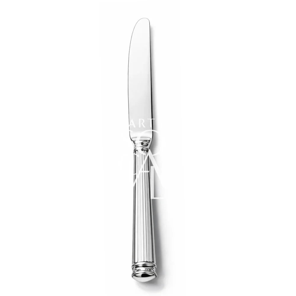 CUTLERY MODERN SILVER: Stainless-steel dinner knife with a fluted handle, ideal for enhancing elegant table settings at weddings and events.