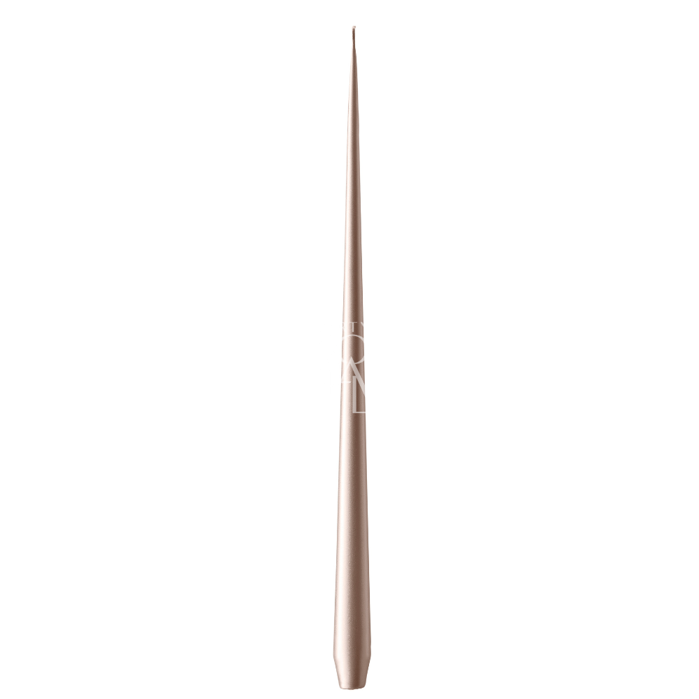 Close-up of the pointed tip of a Tapered Smokeless and Dripless Metallic Candle, 42cm, highlighting its elegant, artisan craftsmanship.