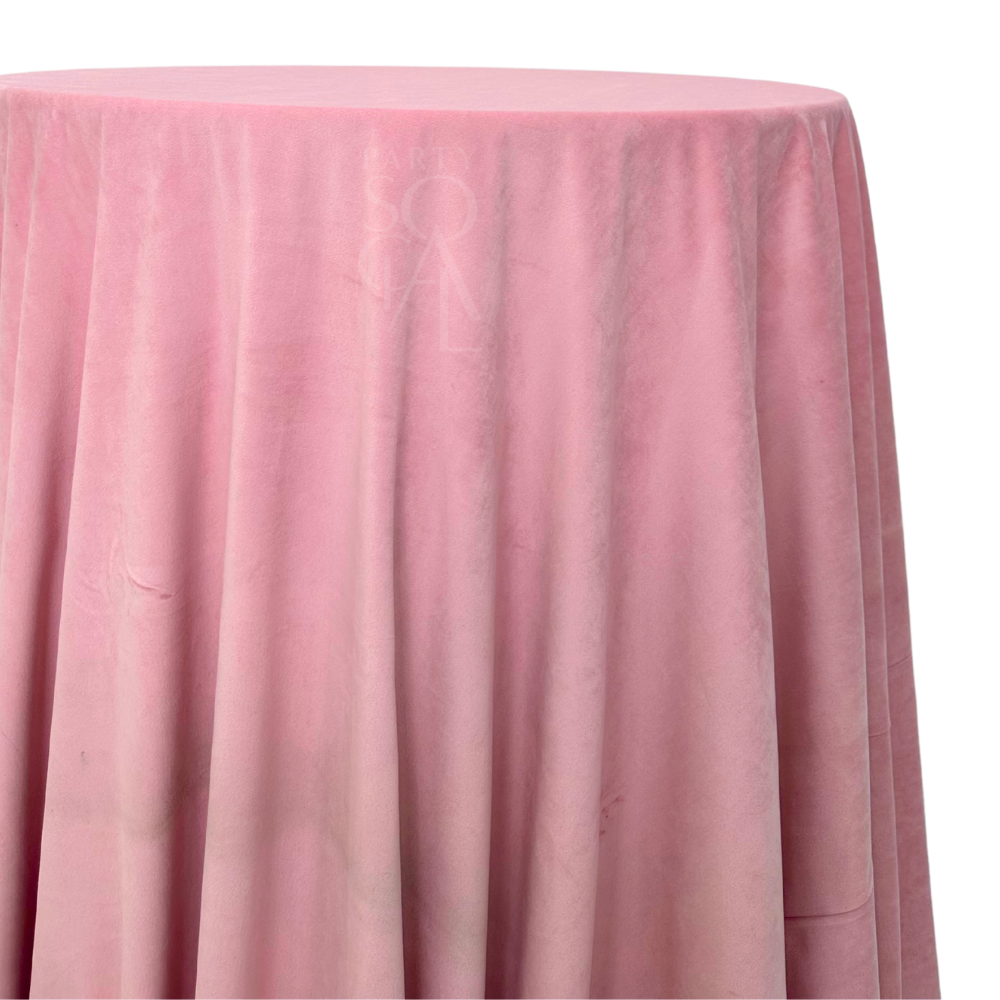ROUND TABLECLOTH VELVET, ideal for special occasions, offers a luxurious touch with its elegant velvet texture, perfect for enhancing any event&