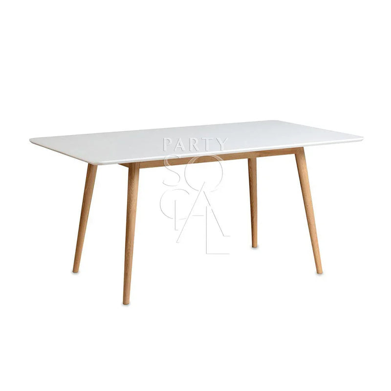 White Rectangular Table