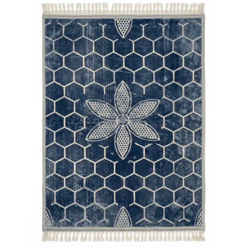 Rug Blue Self Print