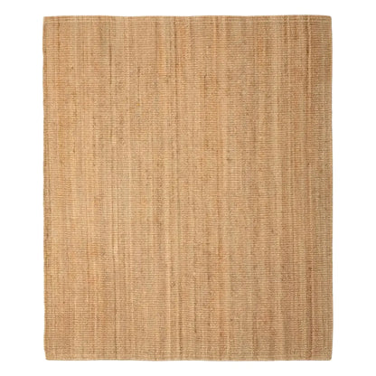 RUG NATURAL JUTE: A square, woven jute rug in neutral tan, perfect for enhancing event settings with a touch of natural elegance.