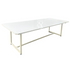 White rectangular table for kids with metal legs, designed for easy assembly, ideal for children&