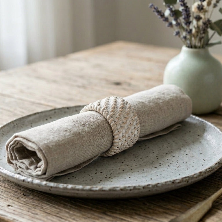 Rattan Round Napkin Ring 6 per pack