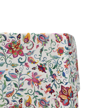 Summer Florals Polyester Linen Tablecloth featuring a vibrant watercolor floral pattern, ideal for enhancing any dining setting with elegance and charm.