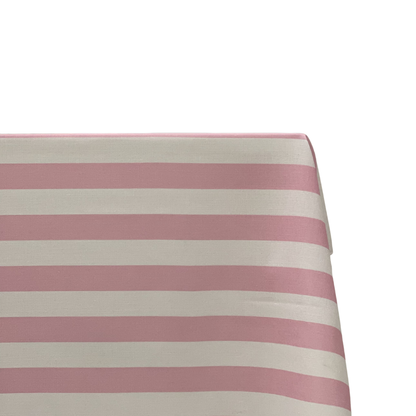 Pink Stripe Linen Tablecloth