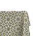 Geometric Linen Tablecloth-1 Each featuring an olive-green fabric with a white tessellated pattern, draped elegantly, ideal for enhancing party or event decor.