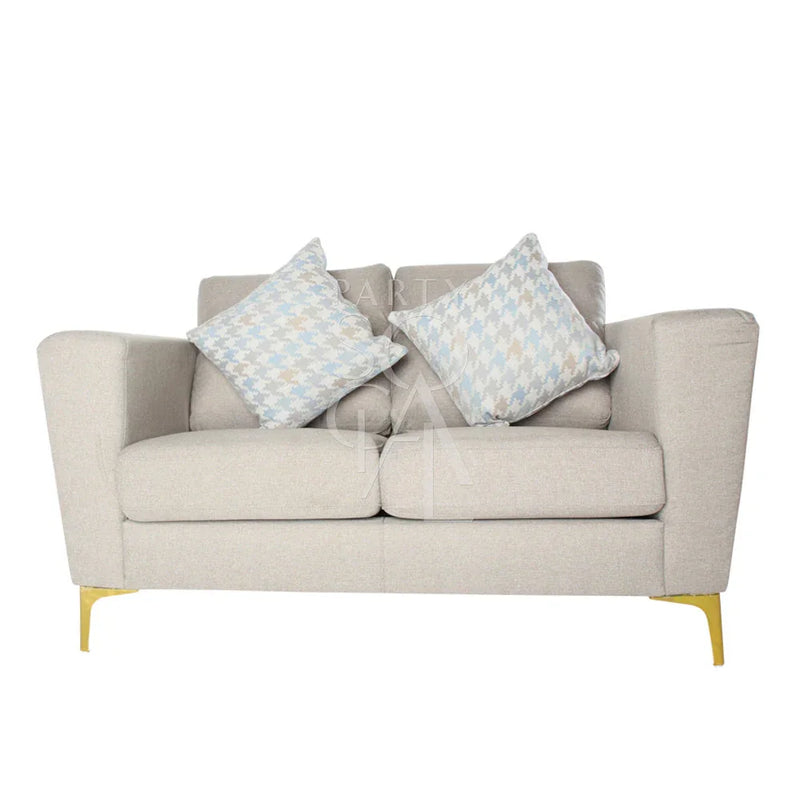 Sand Fabric Sofa 2-Seater