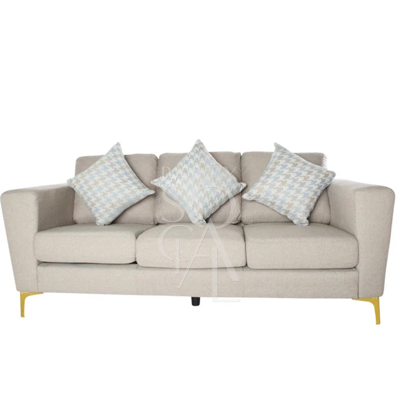 Sand Fabric Sofa 3-Seater